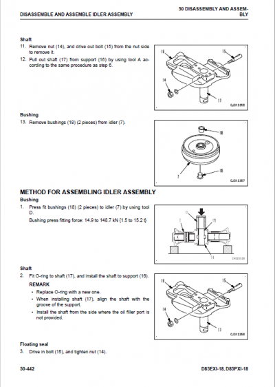 Komatsu D85EXi-18, D85PXi-18 Dozer Service Manual