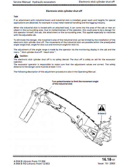 Liebherr A934, A934B, A944HD, A944B-HD, A954HD, A954B-HD Litronic ...