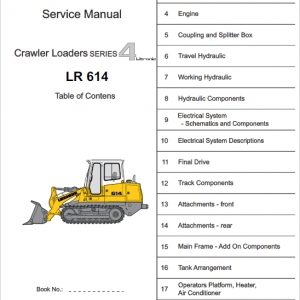 Liebherr LR 614 Crawler Dozer Repair Service Manual