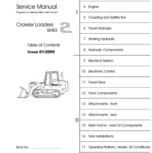 Liebherr LR 622, LR 632 Crawler Dozer Repair Service Manual