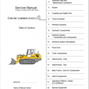 Liebherr LR 624, LR 634 Crawler Dozer Repair Service Manual