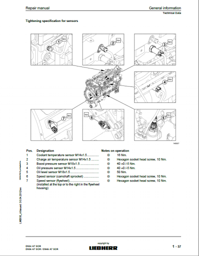 Liebherr D934 A7 SCR, D936 A7 SCR, D946 A7 SCR Engine Service Manual