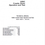 John Deere 1050C Crawler Dozer Service Manual (TM2300, TM2210, TM2225)