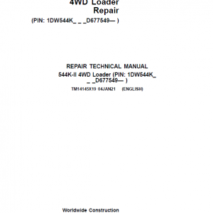 John Deere 544K-II 4WD Loader Service Manual (SN. from D677549)