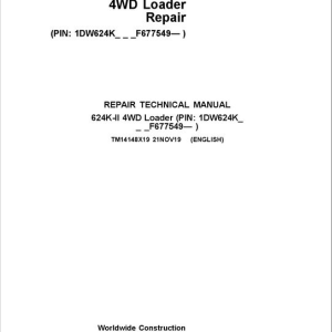 John Deere 624K-II 4WD Loader Service Manual (SN. from F677549)
