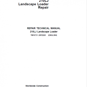 John Deere 210LJ Landscape Loader Repair Service Manual