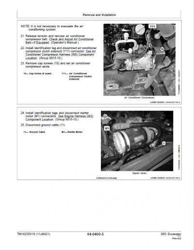 John Deere 30G Excavator Repair Technical Manual (SN. K265001-)