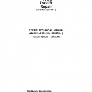 John Deere 444JR Forklift Service Manual (S.N. after 620388 -)