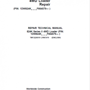 John Deere 824K 4WD Series II Loader Service Manual (S.N after F664579 -)