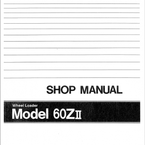 Kawasaki 60ZII Wheel Loader Repair Service Manual