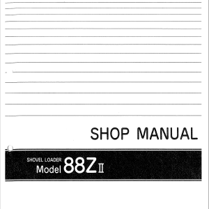 Kawasaki 85ZII Wheel Loader Service Manual