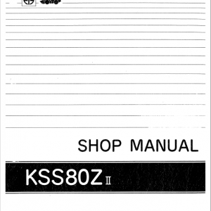 Kawasaki KSS80, 80ZII Wheel Loader Service Manual