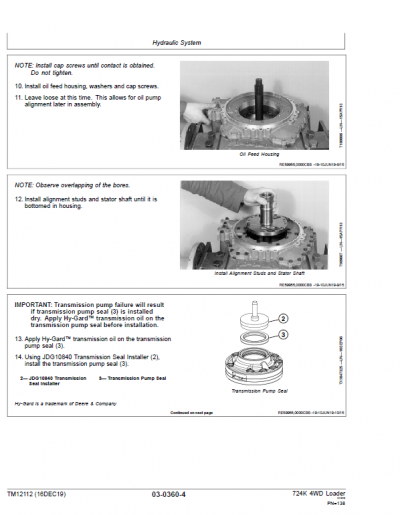 John Deere 724K 4WD Engine S2 & T3 Loader Technical Manual (S.N. 641523 ...