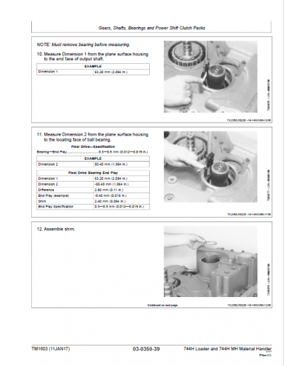 John Deere 744H and 744H MH Loader Repair Technical Manual