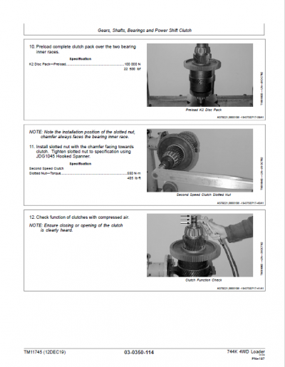 John Deere 744K 4WD Engine T3, S2 Technical Manual (S.N 632968 - 664100)