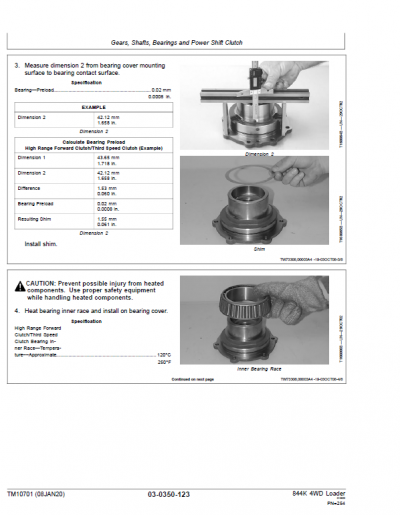 John Deere 844K 4WD Loader Technical Manual (S.N before - 642007)