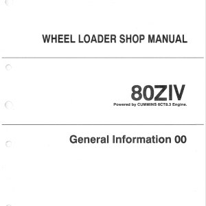 Kawasaki 80ZIV Wheel Loader Service Manual