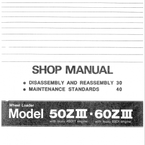 Kawasaki 60ZIII Wheel Loader Service Manual