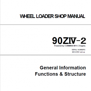 Kawasaki 90ZIV-2 Wheel Loader Repair Service Manual