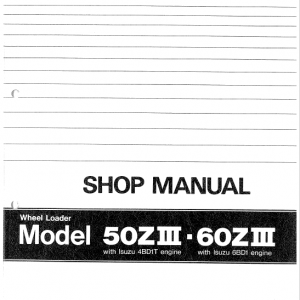 Kawasaki 50ZIII Wheel Loader Service Manual