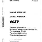 Kawasaki 90ZV Wheel Loader Repair Service Manual