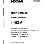 Kawasaki 115ZV Wheel Loader Repair Service Manual