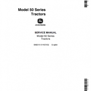 John Deere 50, 520, 530 (50 Series) Tractors Service Manual