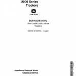 John Deere 2010 Row-Crop, RC Utility, Hi-Crop Service Manual