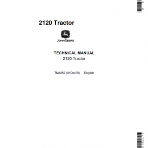 John Deere 2120 Tractor Repair Service Manual