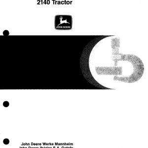 John Deere 2140 Tractor Repair Service Manual