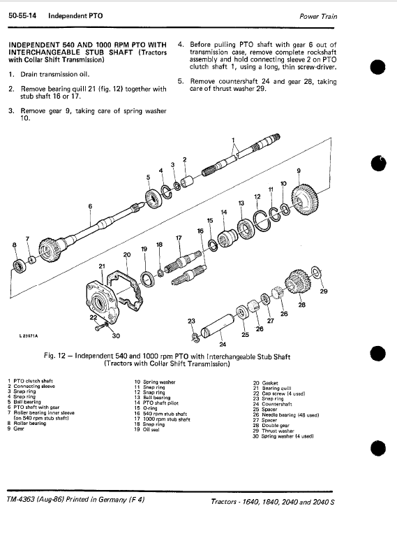 2040 John Deere-Lanz manual de instrucciones para tractor 1640 2040 s.