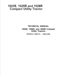 John Deere 1023E, 1025R and 1026R Compact Utility Tractor Service Manual
