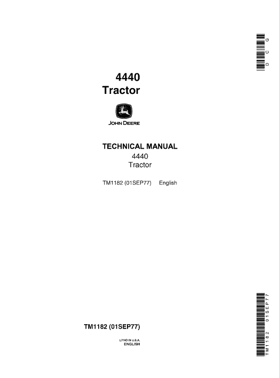 John Deere 4440 Tractor Repair Service Manual