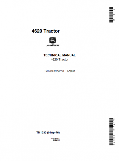 John Deere 4620 Tractor Repair Service Manual