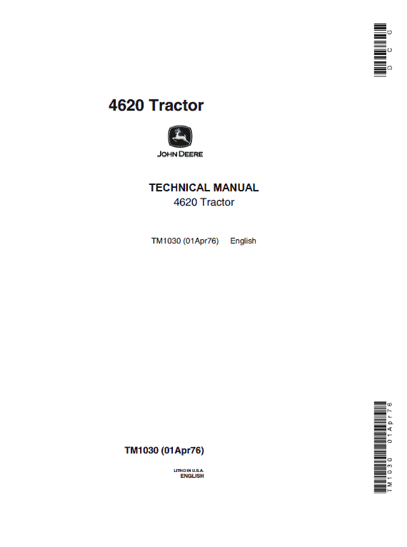 John Deere 4620 Tractor Service Manual