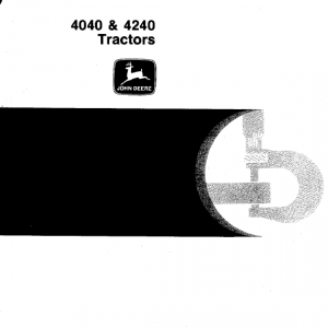 John Deere 4040, 4240 Tractors Repair Service Manual