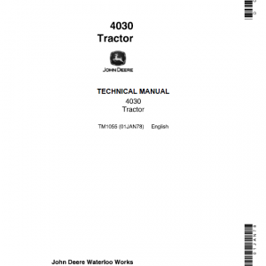 John Deere 4030 Tractor Repair Service Manual