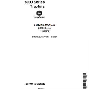 John Deere 8010, 8020 Tractors Repair Service Manual SM2030