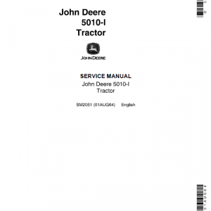 John Deere 5010-i Tractor Repair Service Manual SM2051