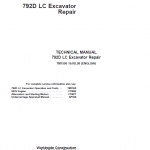 John Deere 792D LC Excavator Repair Service Manual