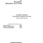 John Deere 80 Excavator Repair Service Manual