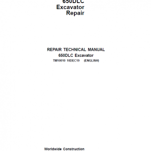 John Deere 650DLC Excavator Repair Service Manual