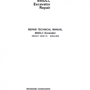 John Deere 850DLC Excavator Repair Service Manual