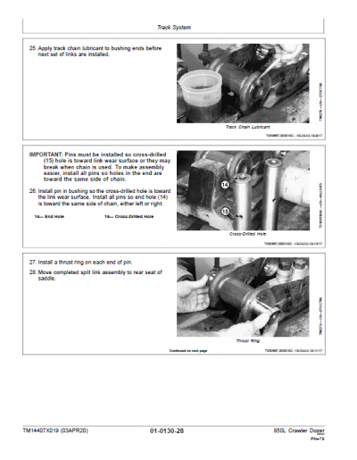 John Deere 850L Crawler Dozer Repair Technical Manual (S.N after ...