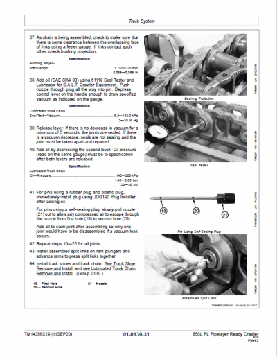 John Deere 850L PL Crawler Dozer Repair Technical Manual (S.N after ...