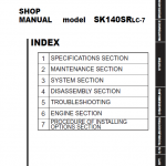 Kobelco SK140SRLC-7 Hydraulic Excavator Repair Service Manual