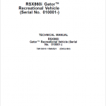 John Deere RSX860i Gator Recreational Vehicle Repair Manual (S.N after 010001-)