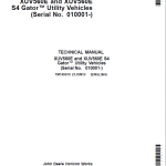 John Deere XUV560E, XUV560E S4 Gator Utility Vehicles Repair Manual (S.N 010001 - 040000)