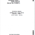 John Deere XUV855D Gator Utility Vehicle Repair Service Manual