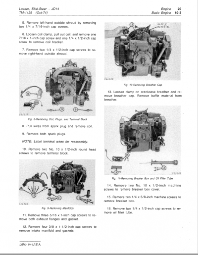 John Deere JD14 SkidSteer Loader Repair Technical Manual (TM1125)